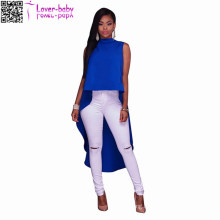 Doria Drastic Hi Low Hem Cobalt Top L577